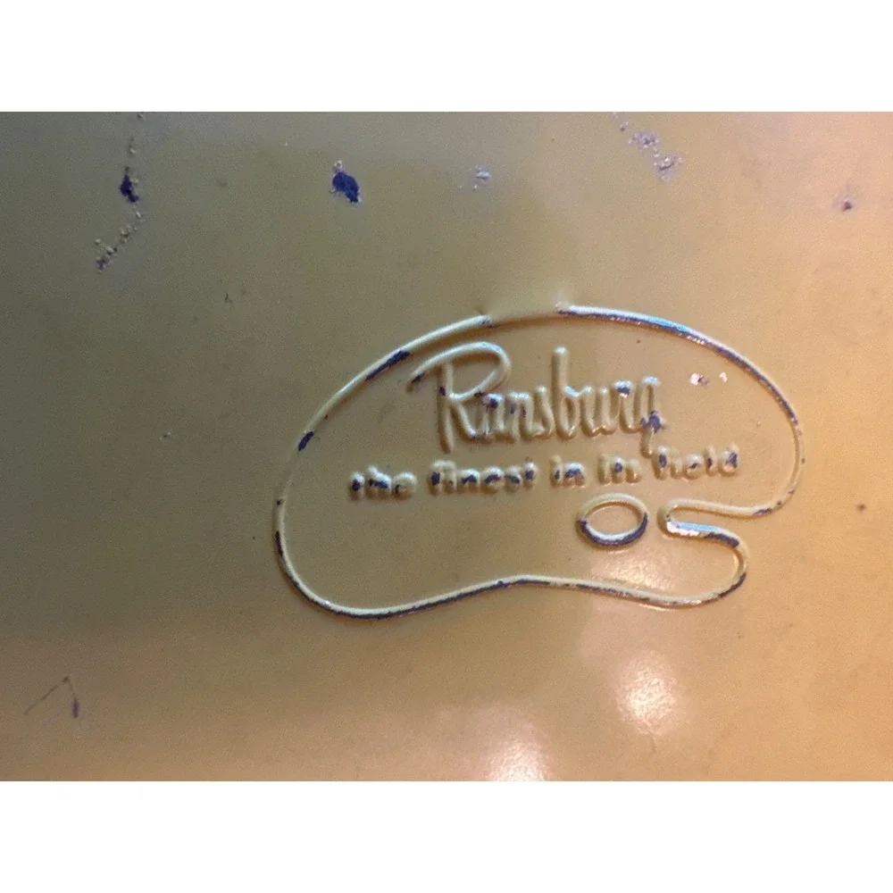 Vintage Ransburn Yellow Floral Metal Tissue Box Cover